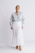 Vendla Voile High Smock Skirt - White