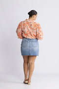 Sibba Patchwork Blouse - Coral