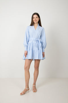 Delphine Stripe Dress - Blue Stripe