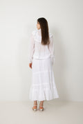 Vendla Voile High Smock Skirt - White