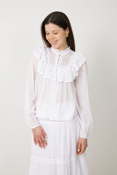 Viva Voile Blouse - White