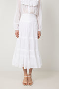 Vendla Voile High Smock Skirt - White