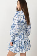Liv Porcelain B Anglaise Dress - Off White/Blue