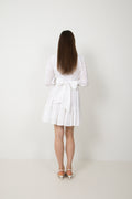 Liv Solid B Anglais Dress - White