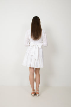 Liv Solid B Anglais Dress - White