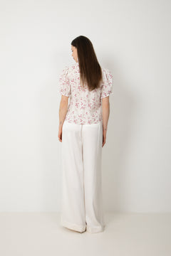 Signy S Flower Dobby Blouse - Pink Dobby