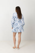 Liv Porcelain B Anglaise Dress - Off White/Blue