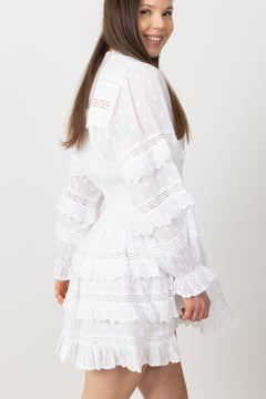 Sol Cotton Voile Dress - White