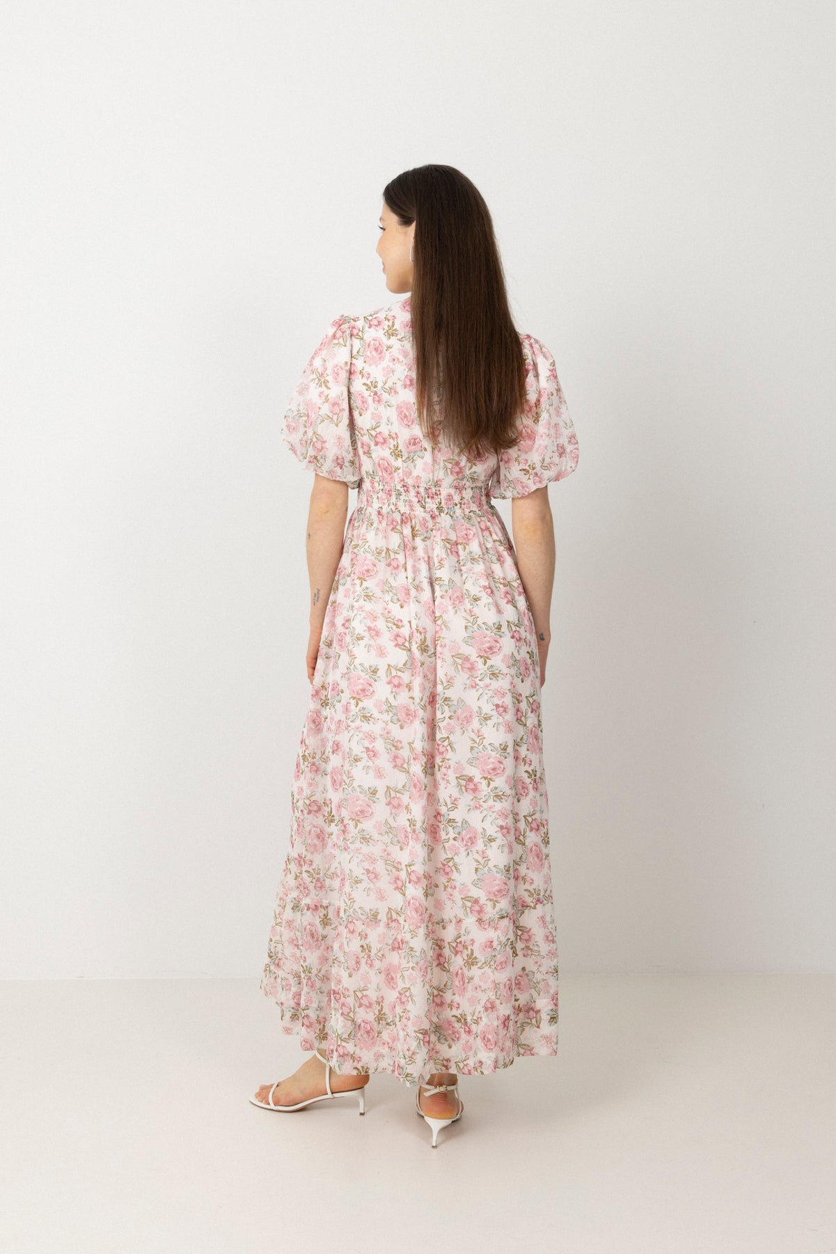 Nordalill Flower Maxi Dress - Pink Floral