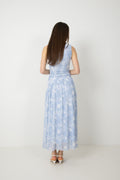 Mette Mesh Maxi Dress - Light Blue