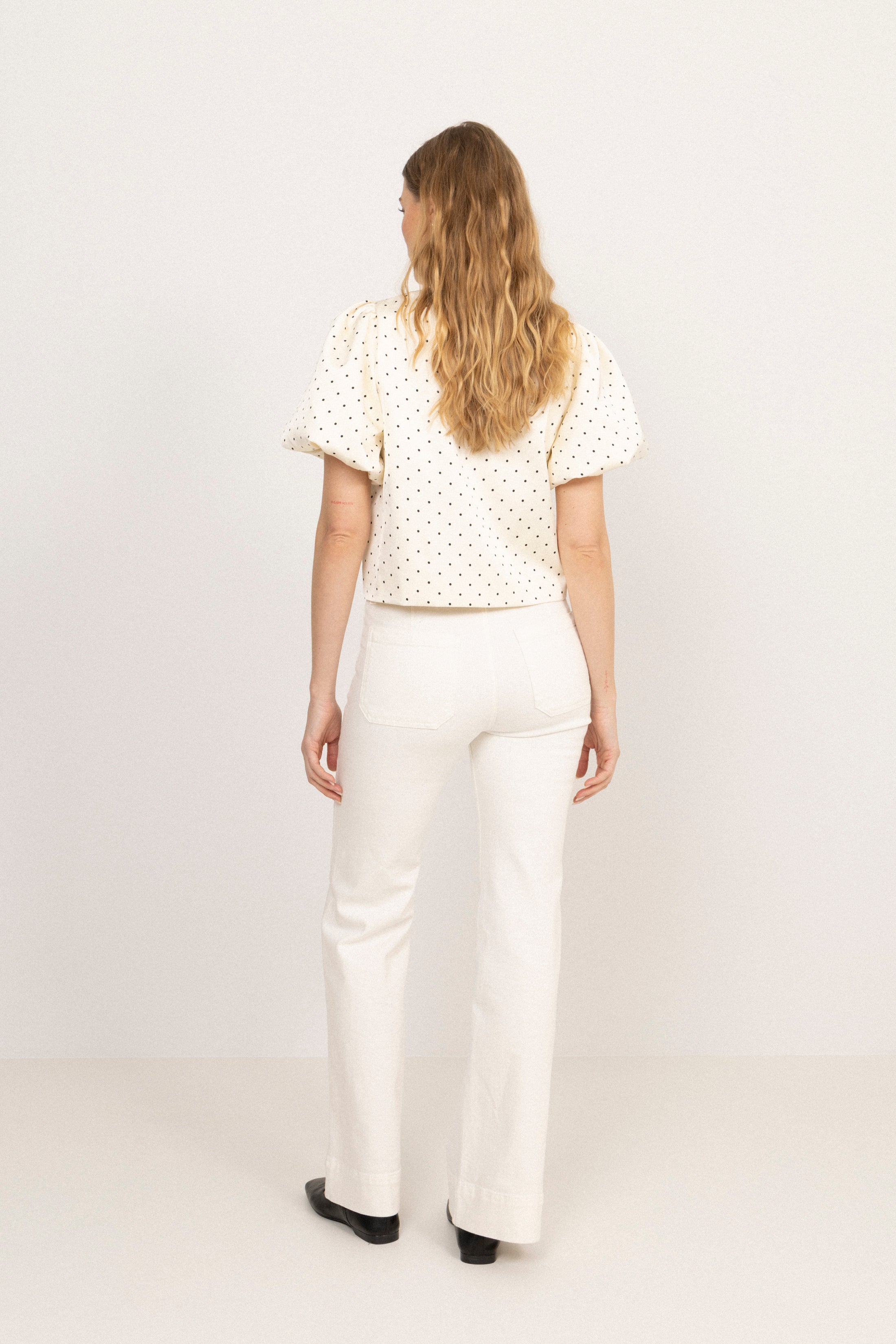 Rosie Polka Dot Blouse - White
