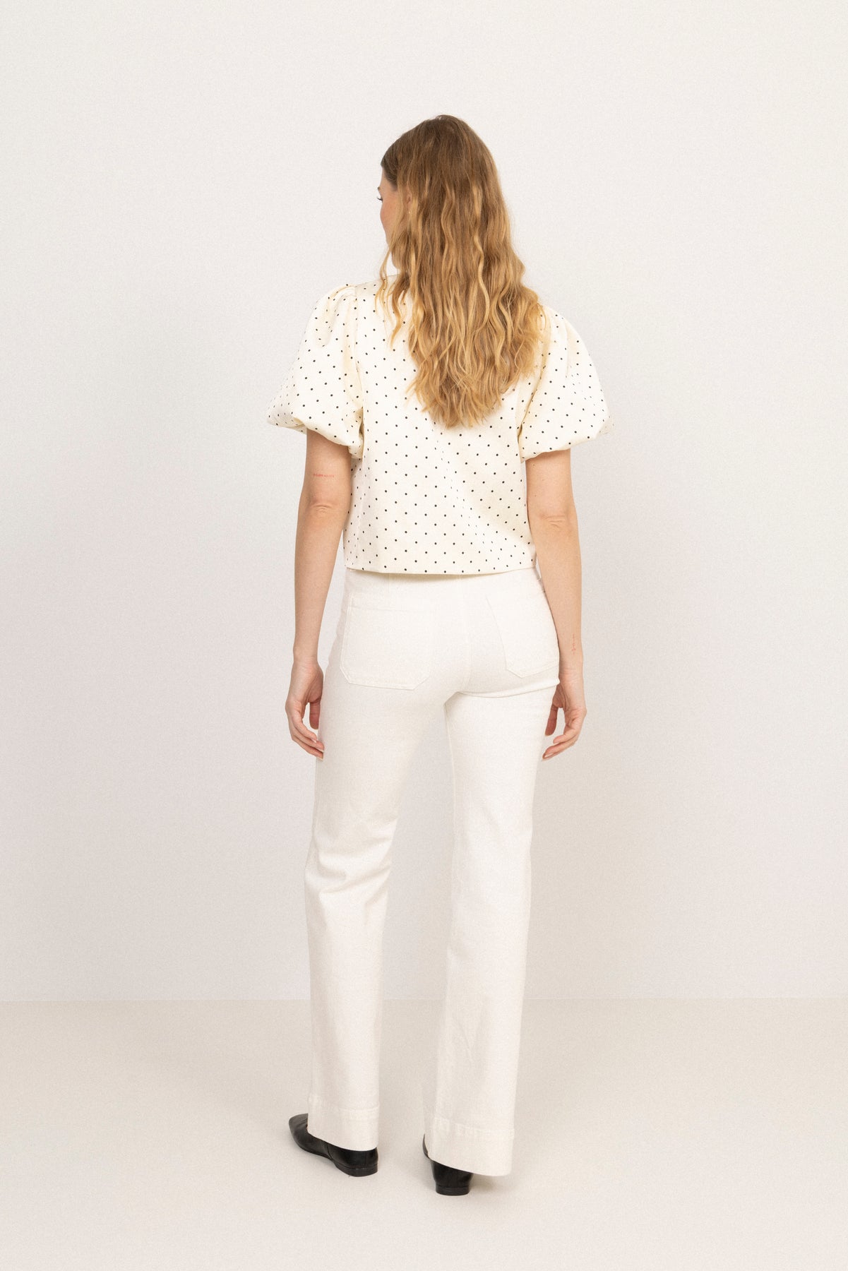 Rosie Polka Dot Blouse - White