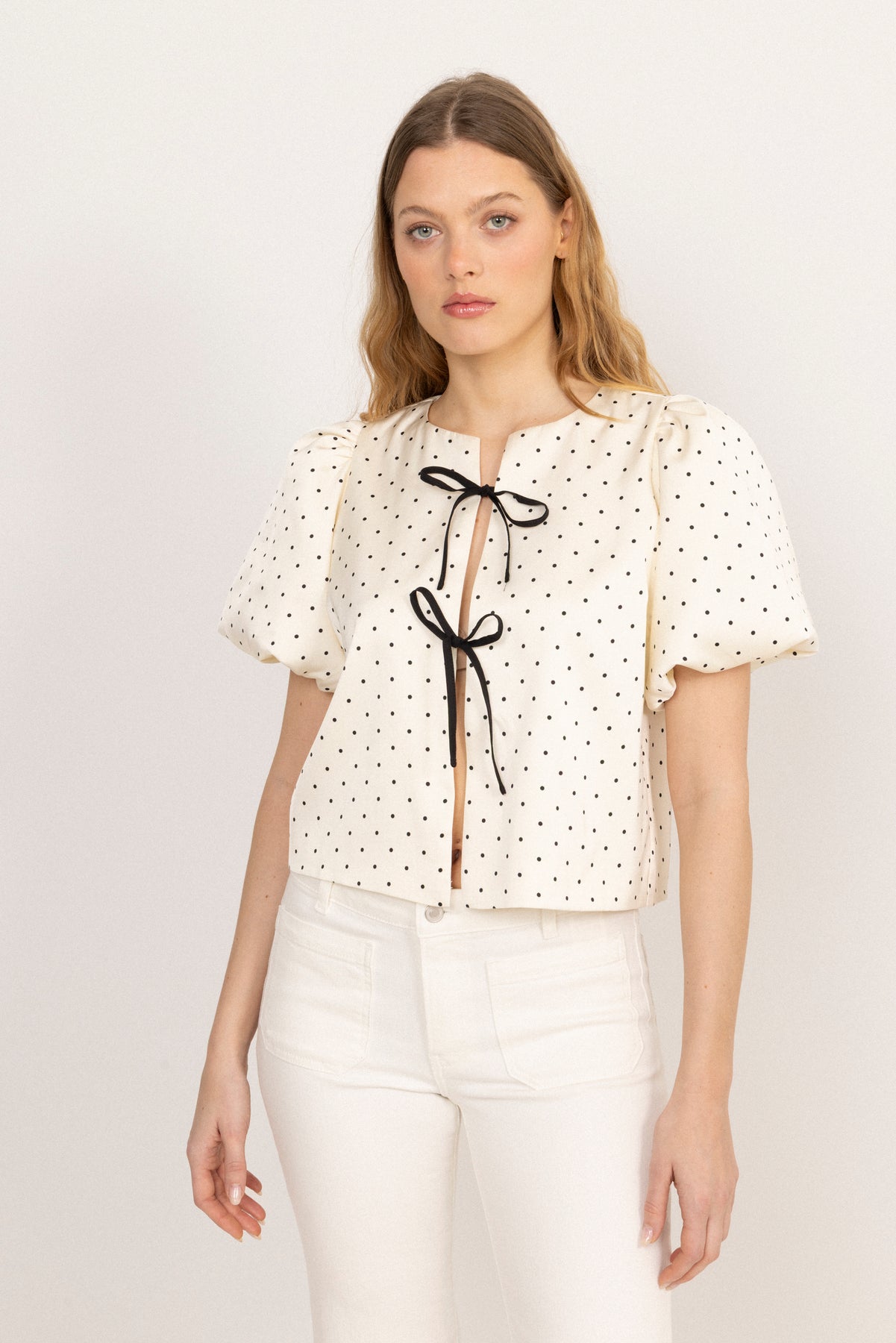 Rosie Polka Dot Blouse - White
