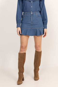Ragda Denim Skirt - Blue