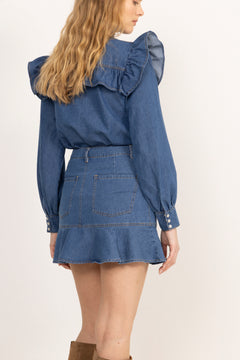 Ragda Denim Skirt - Blue