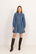 Vagna Denim Dress - Blue