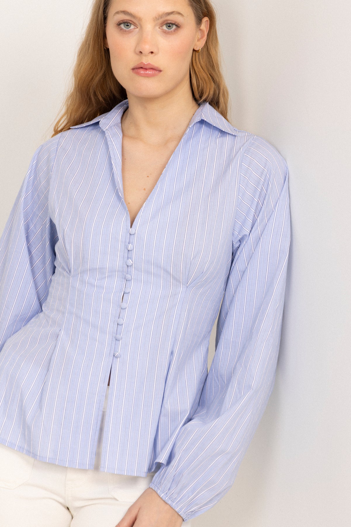 Juni Cotton Poplin Shirt - Light Blue
