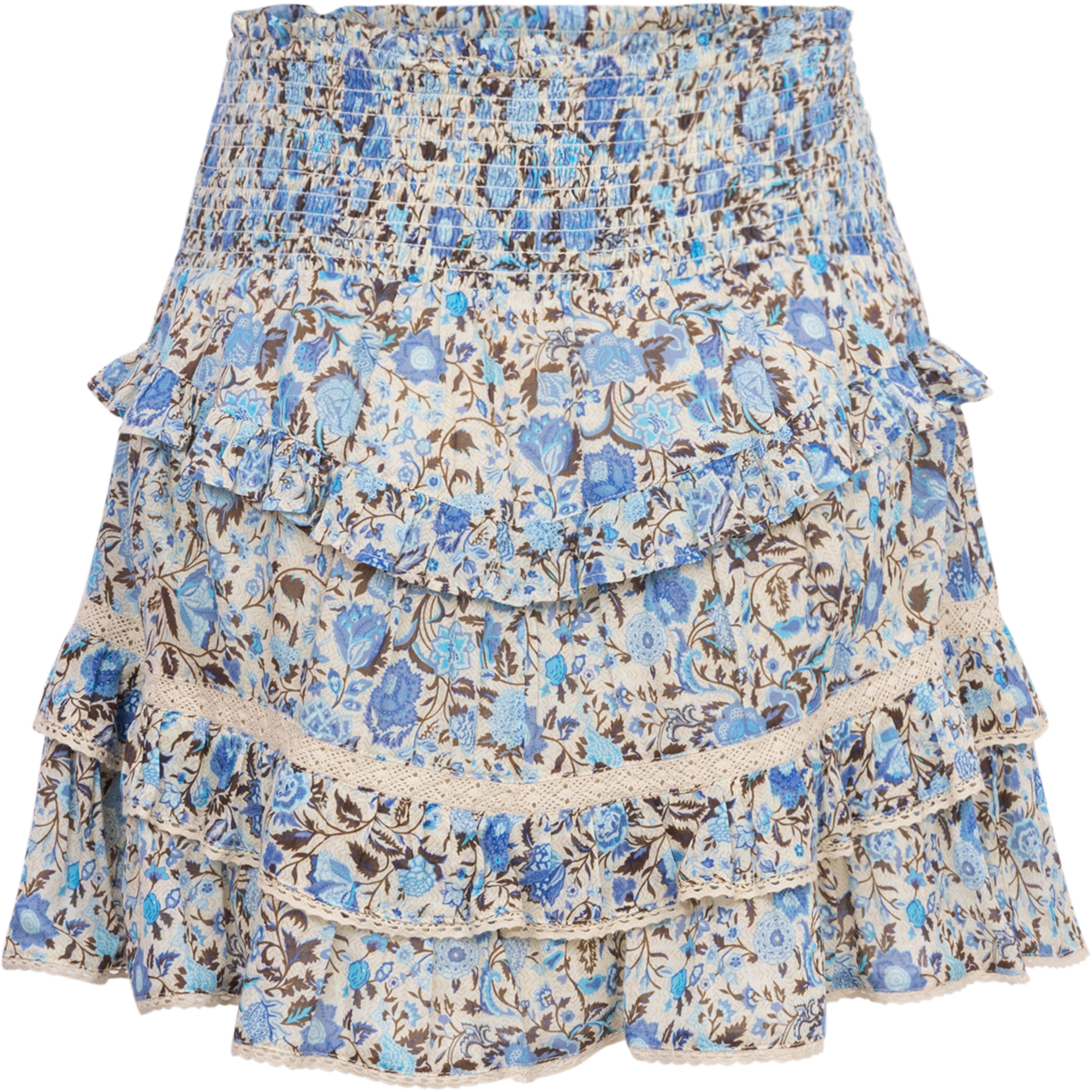 Vilde Voile Skirt - Blue Fleur