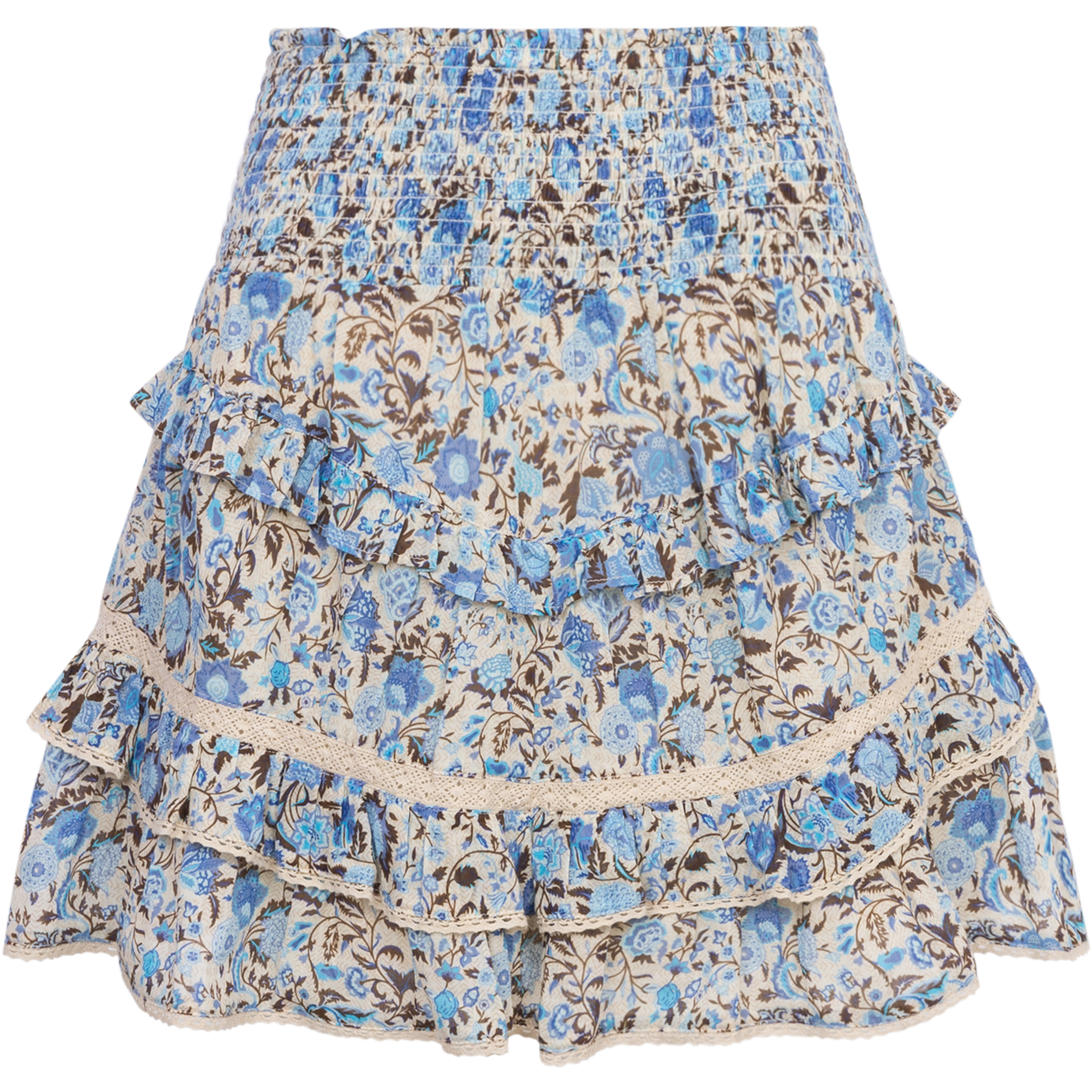 Vilde Voile Skirt - Blue Fleur