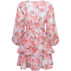Jade Wave Dress - Rosendal Red