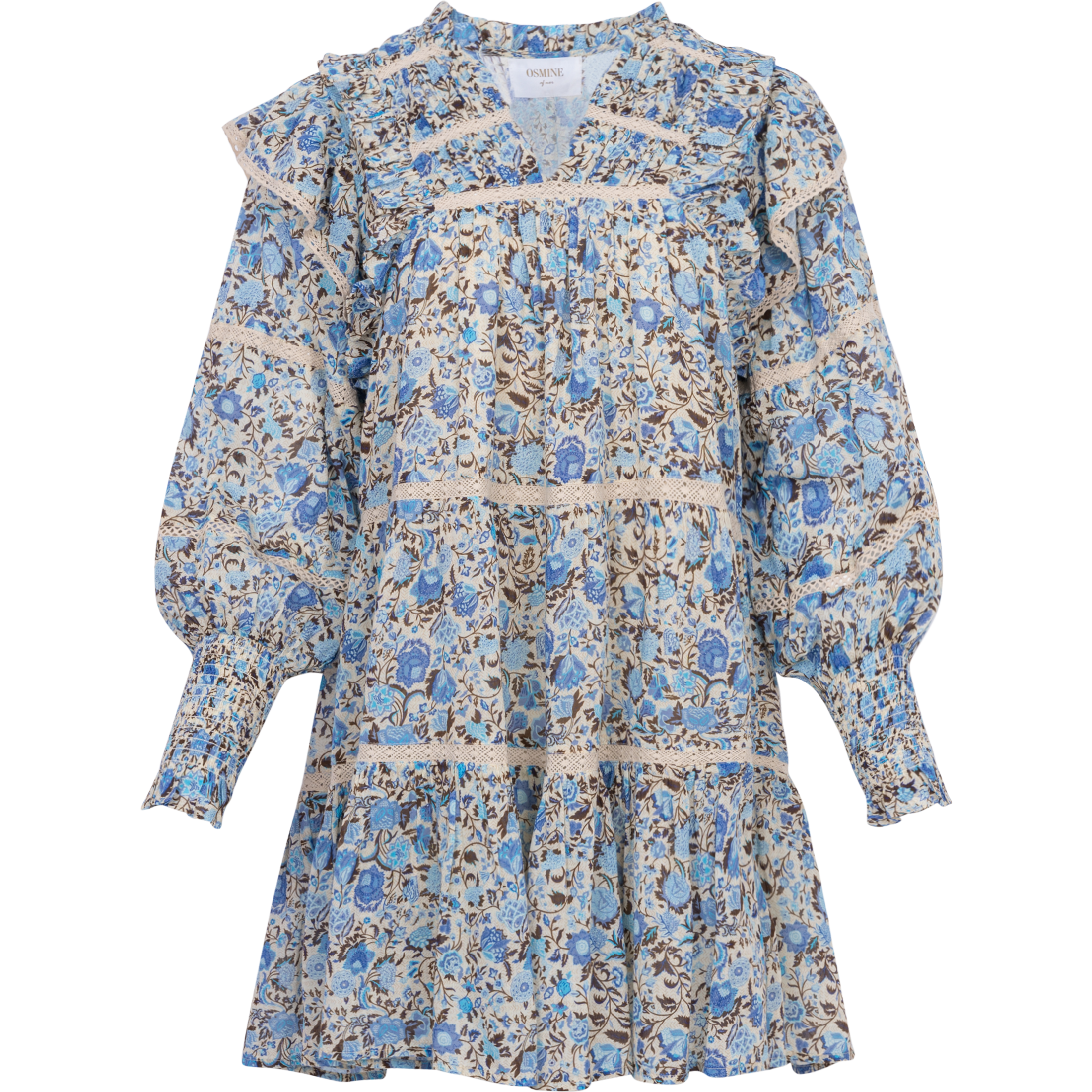 Ellie S Voile Dress - Blue Fleur