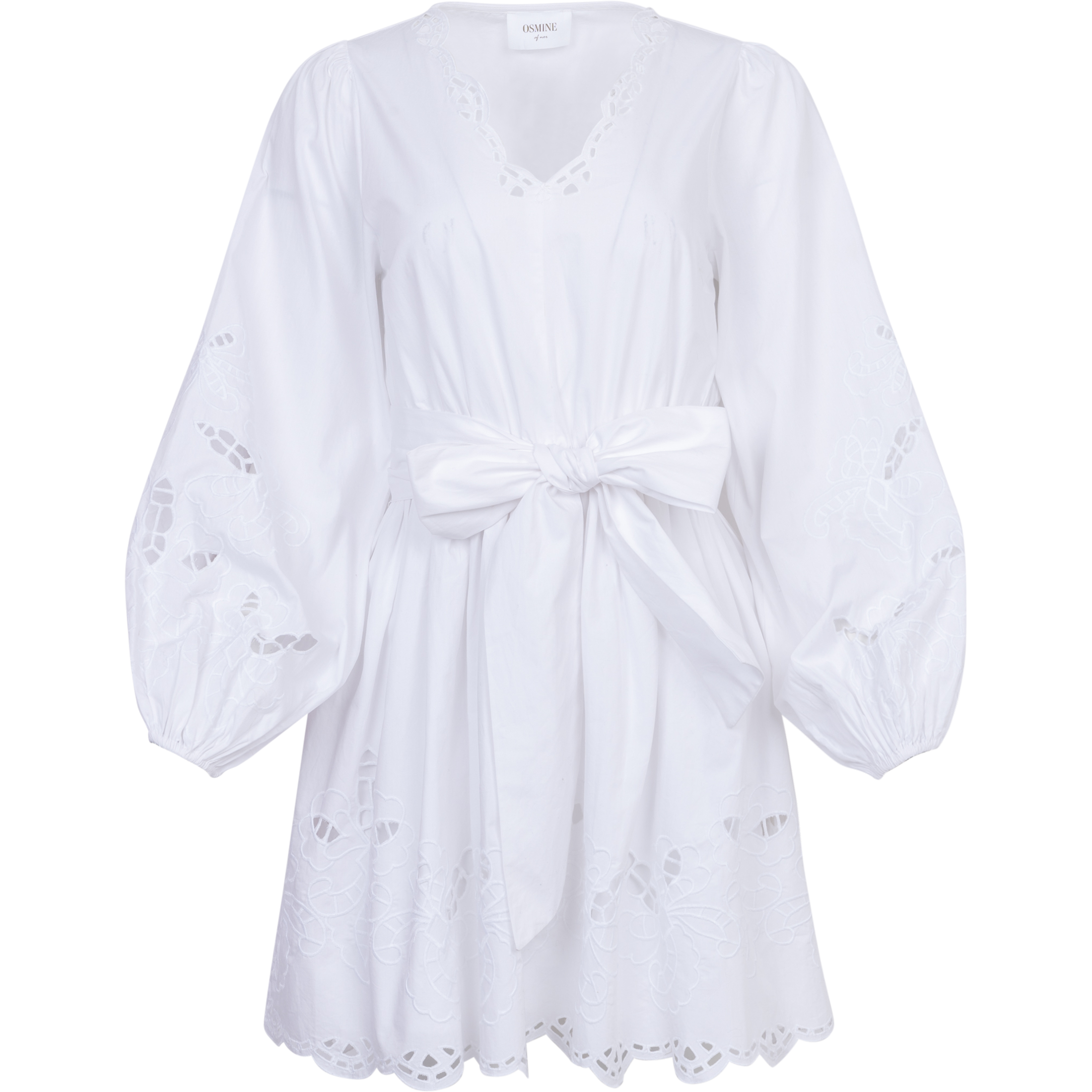 Frida Eyelet Poplin Dress - White