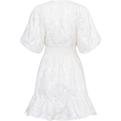 Svanhild Brocade Dress - White