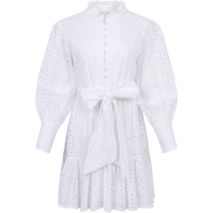 Liv Broderie Anglaise Dress - White