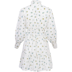 Liv Broderie Anglaise Dress - Forglemmegei White