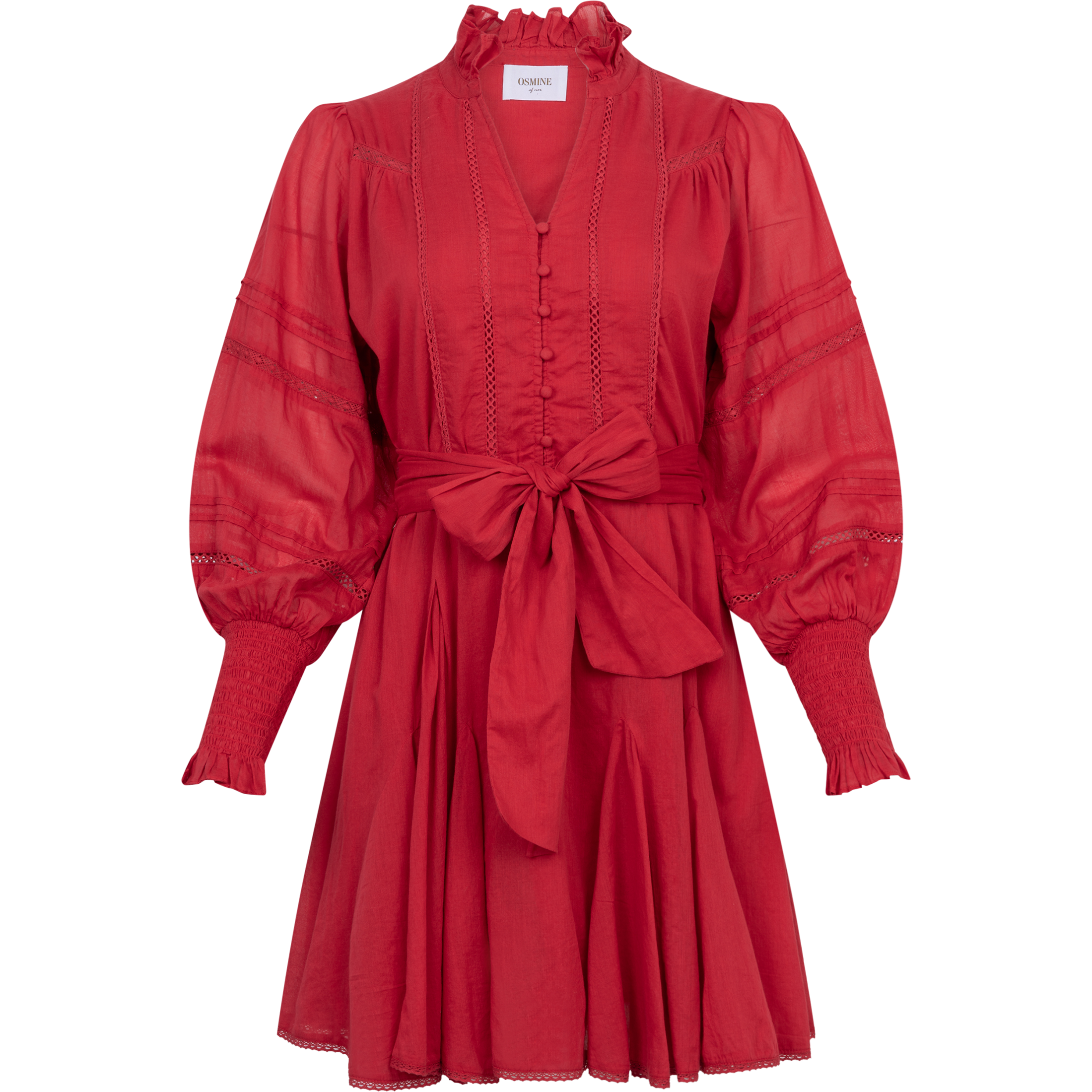Alfa Voile Dress - Red