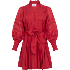 Alfa Voile Dress - Red