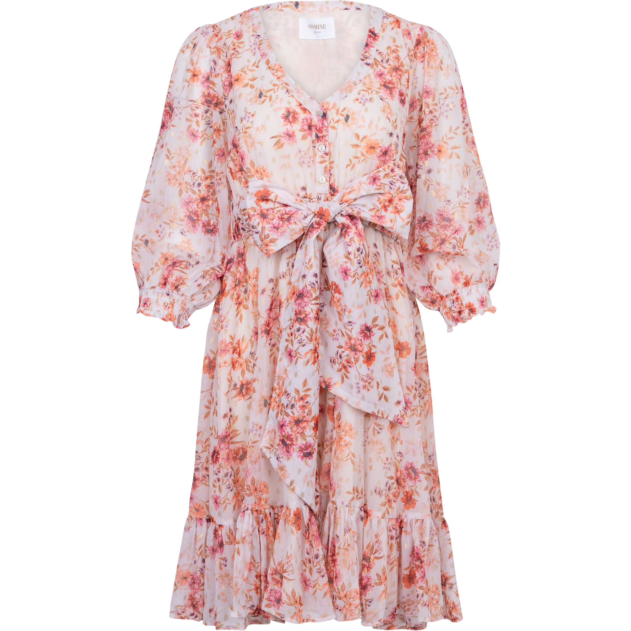 Gyri Golden Flower Short Dress - Indian Summer