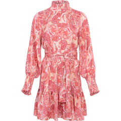 Saga Wide Dress - Coral Paisley
