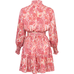 Saga Wide Dress - Coral Paisley