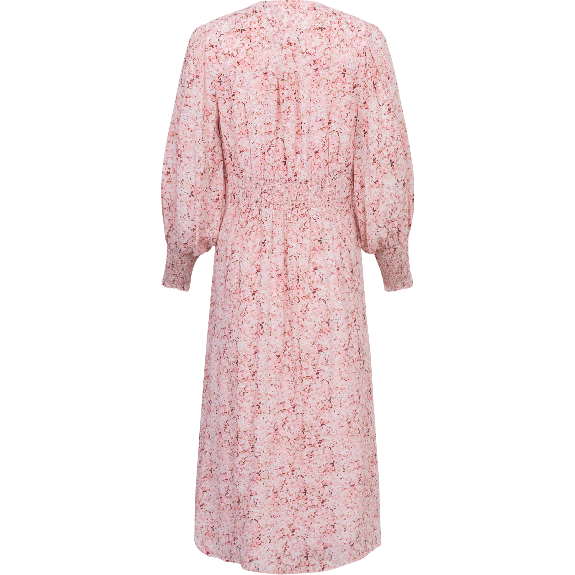 Una Viscose Crepe Dress - Light Pink Floral