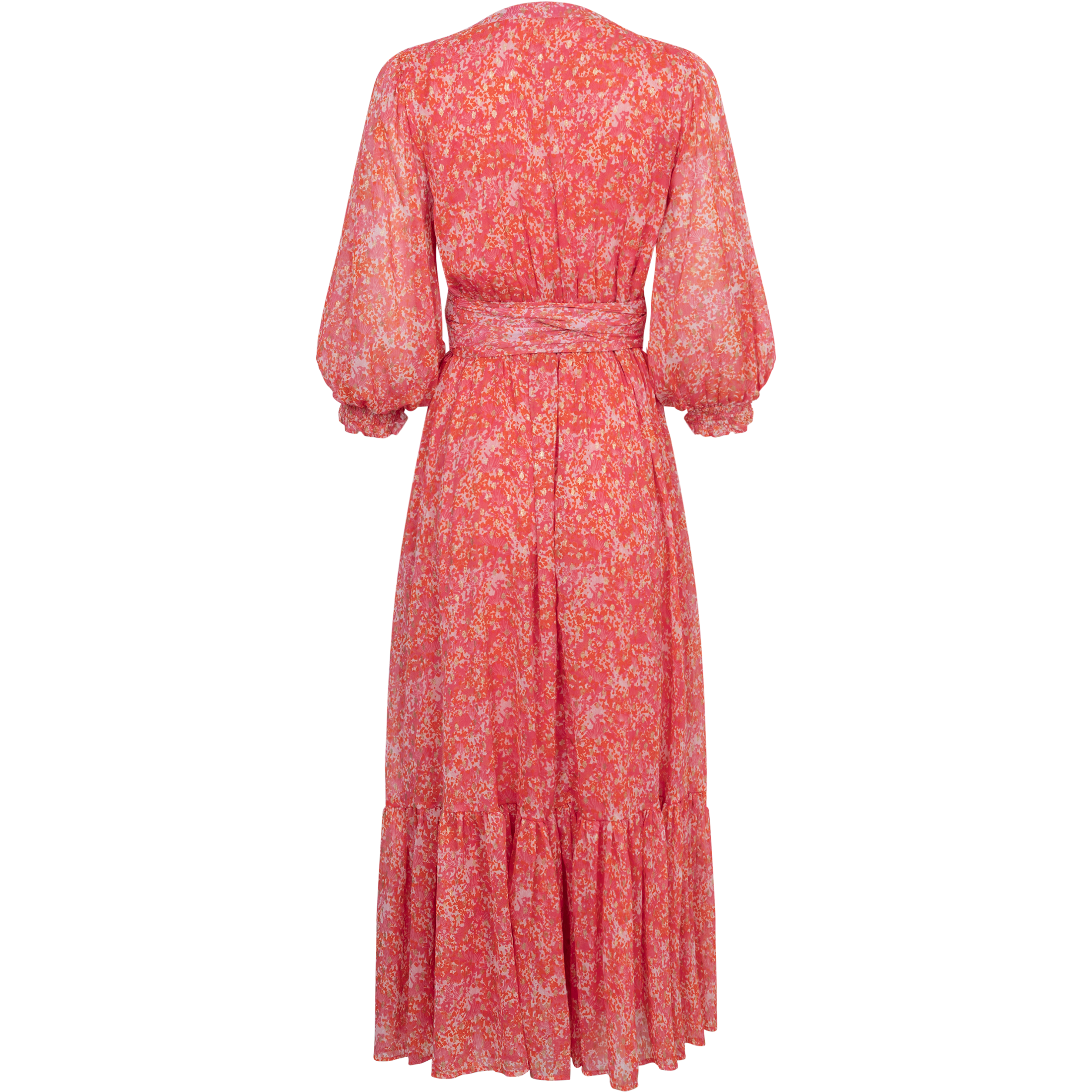 Gyri Golden Dress - Coral