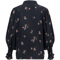 Sibba Crepe Blouse - Navy Small Flower