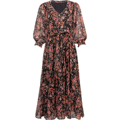 Gyri Golden Flower Dress - Black