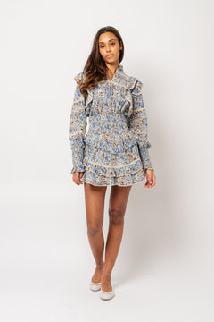 Vårun Voile Blouse - Blue Fleur