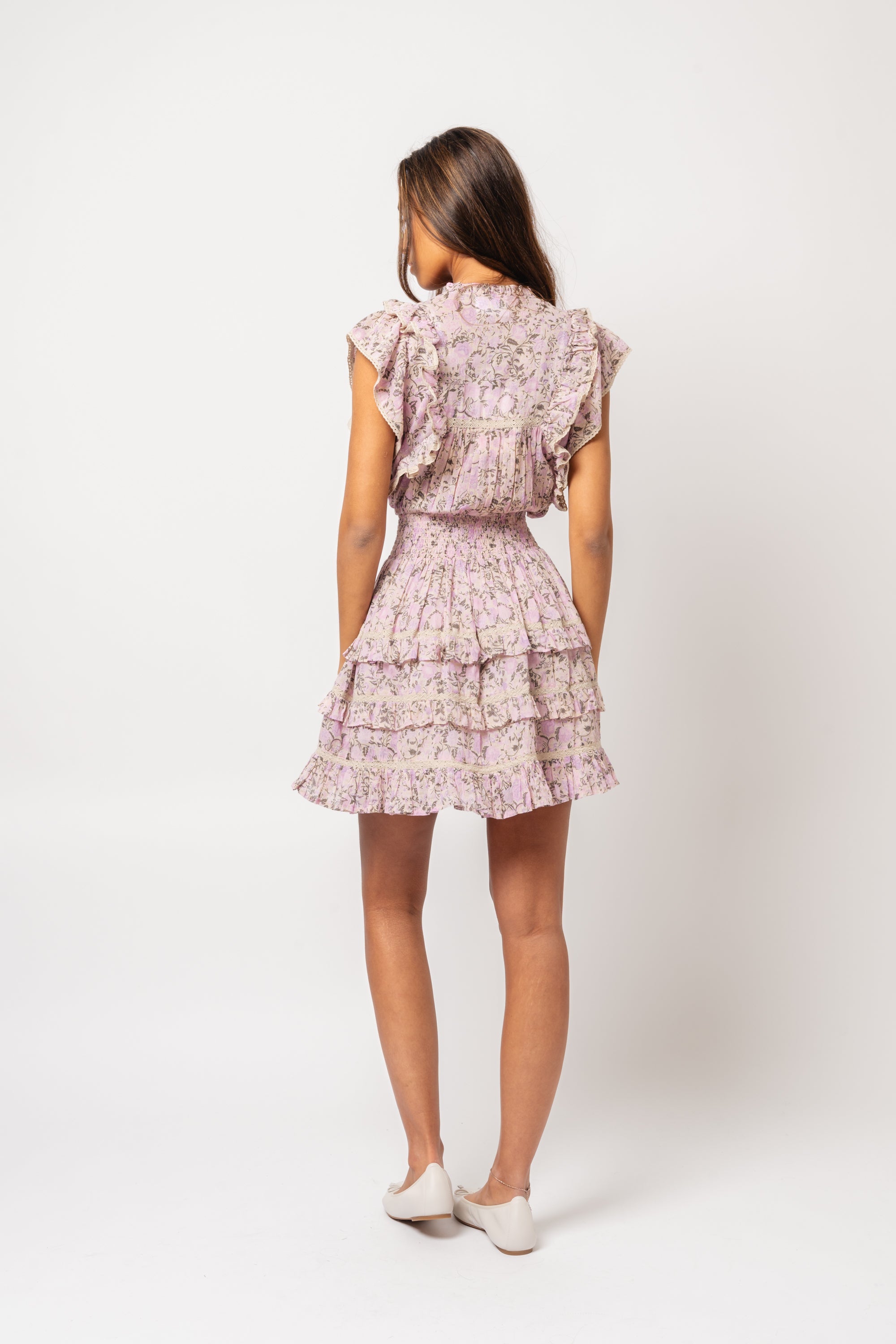 Fryd Voile Dress - Pink Fleur