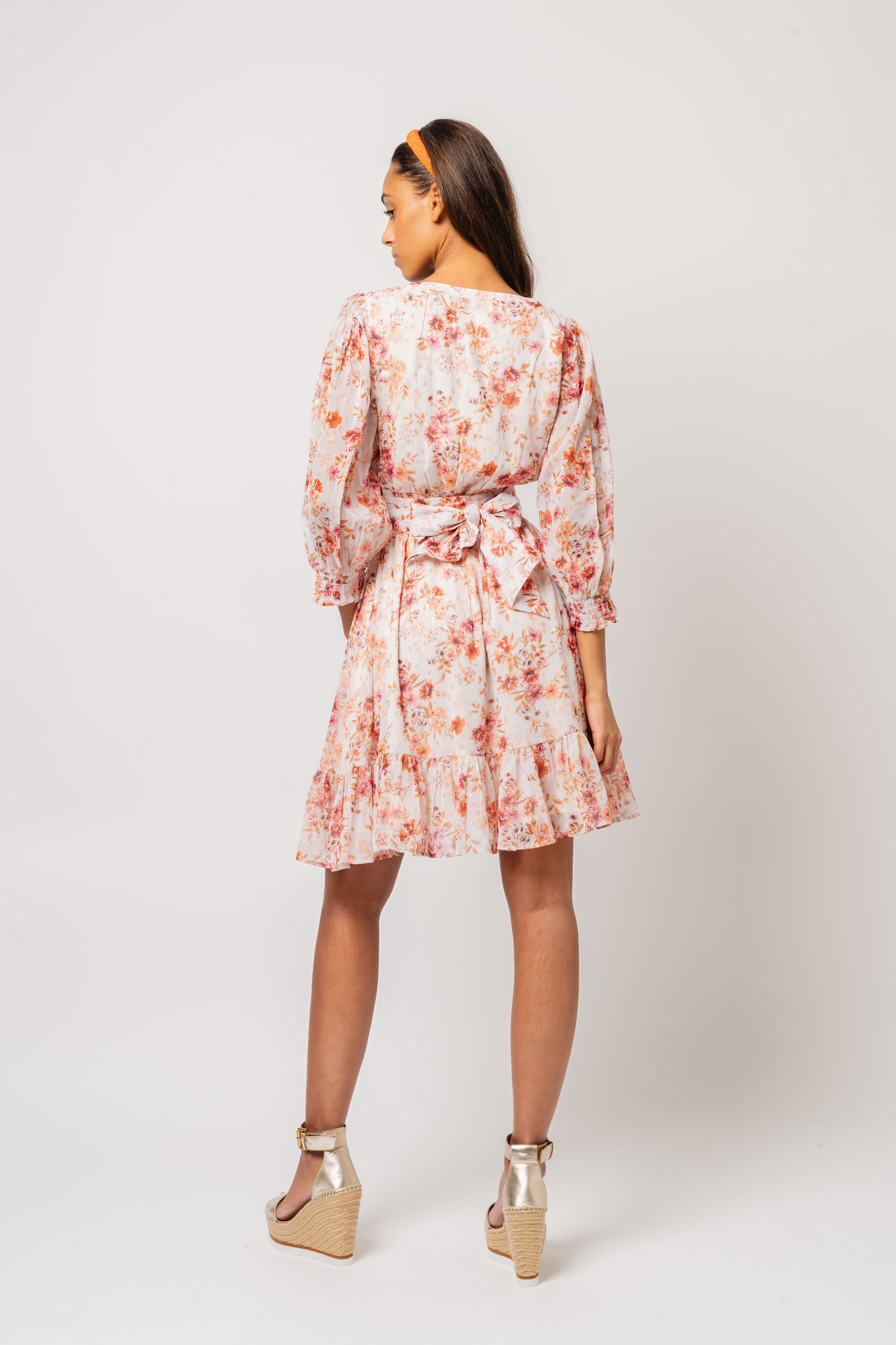 Gyri Golden Flower Short Dress - Indian Summer