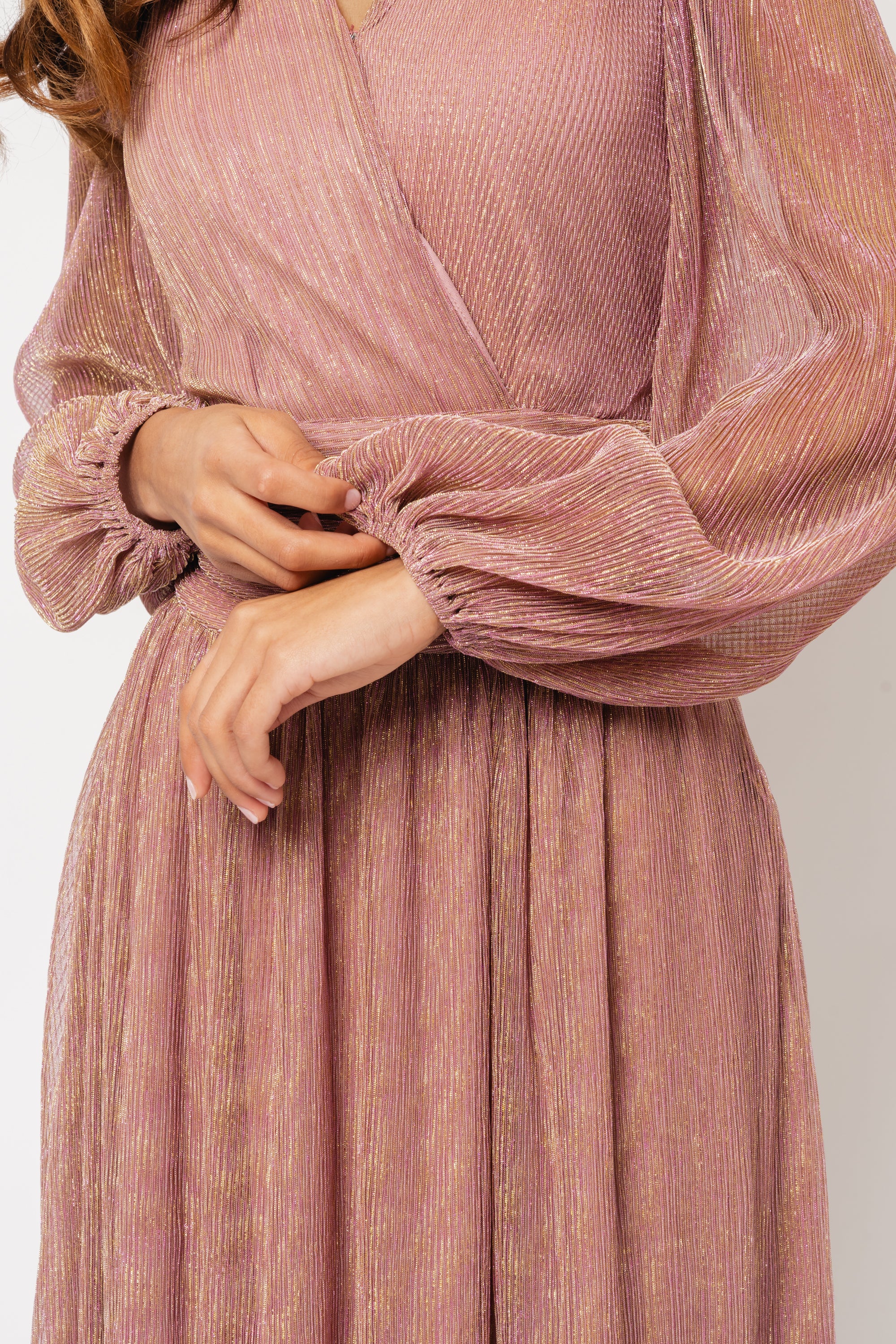 Alva Sparkle Dress - Pink Gold