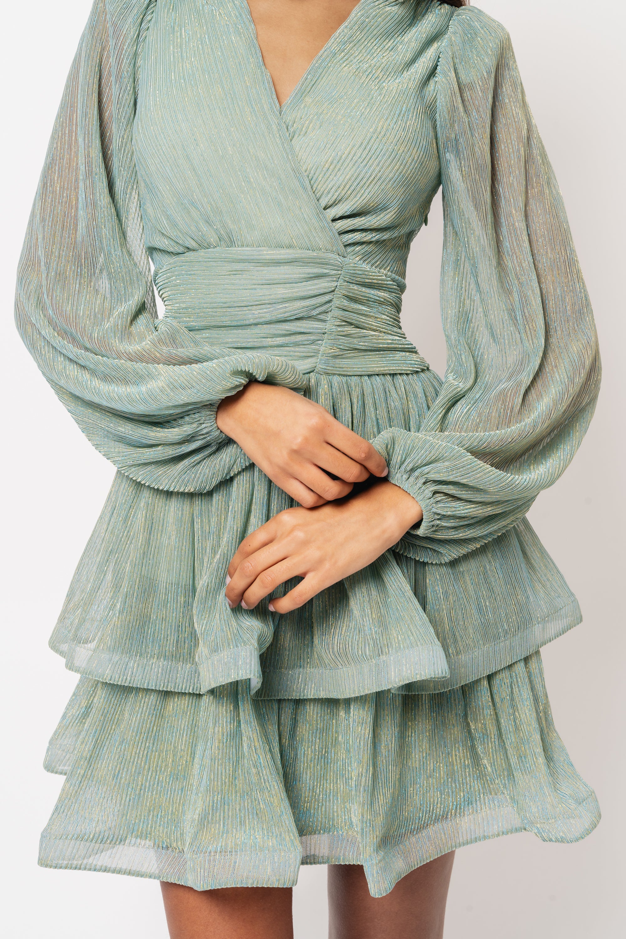 Jade Wave Dress - Azur Sparkle