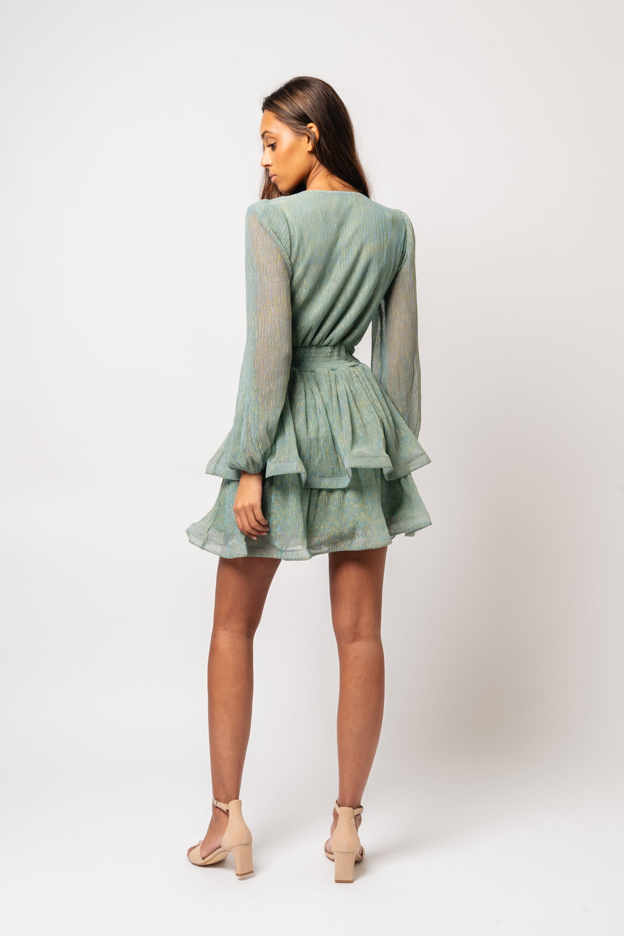 Jade Wave Dress - Azur Sparkle