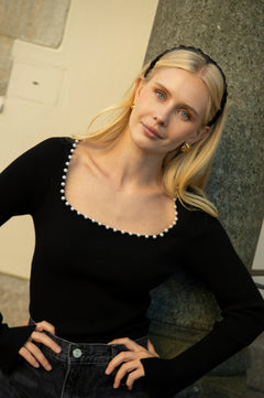 Nor Knit Pearl Top - Black