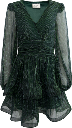 Jade Wave Sparkle Dress - Green