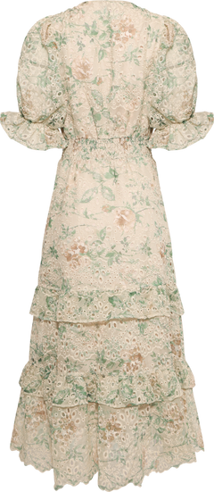 Nanni Fleur Maxi Dress - Green Flower