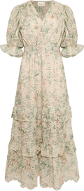 Nanni Fleur Maxi Dress - Green Flower