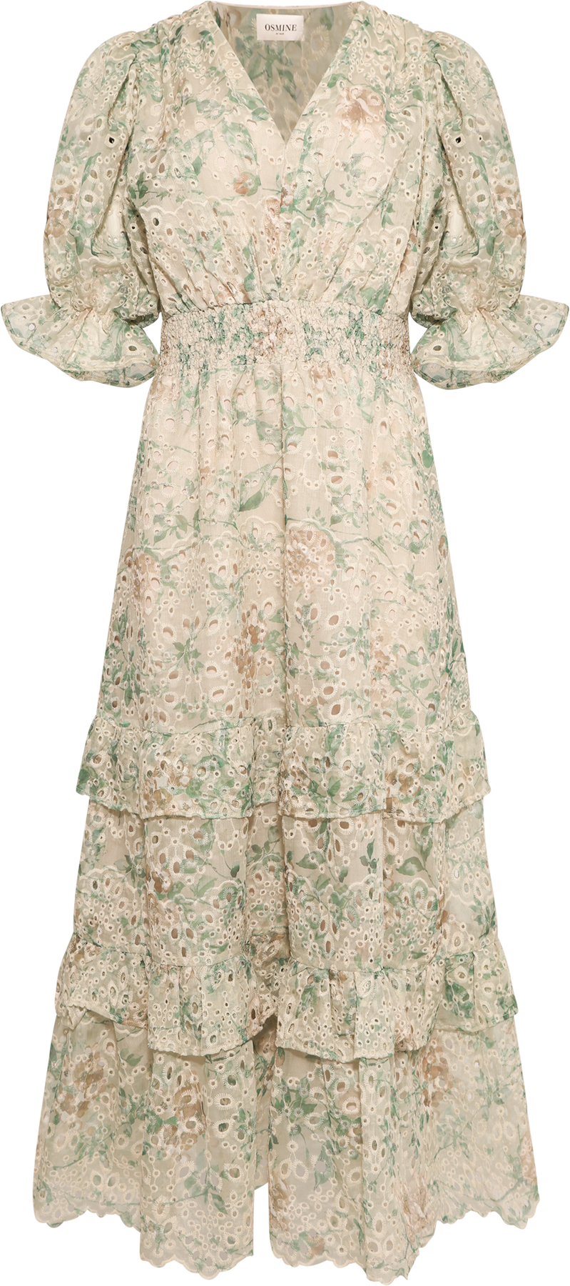 Nanni Fleur Maxi Dress - Green Flower