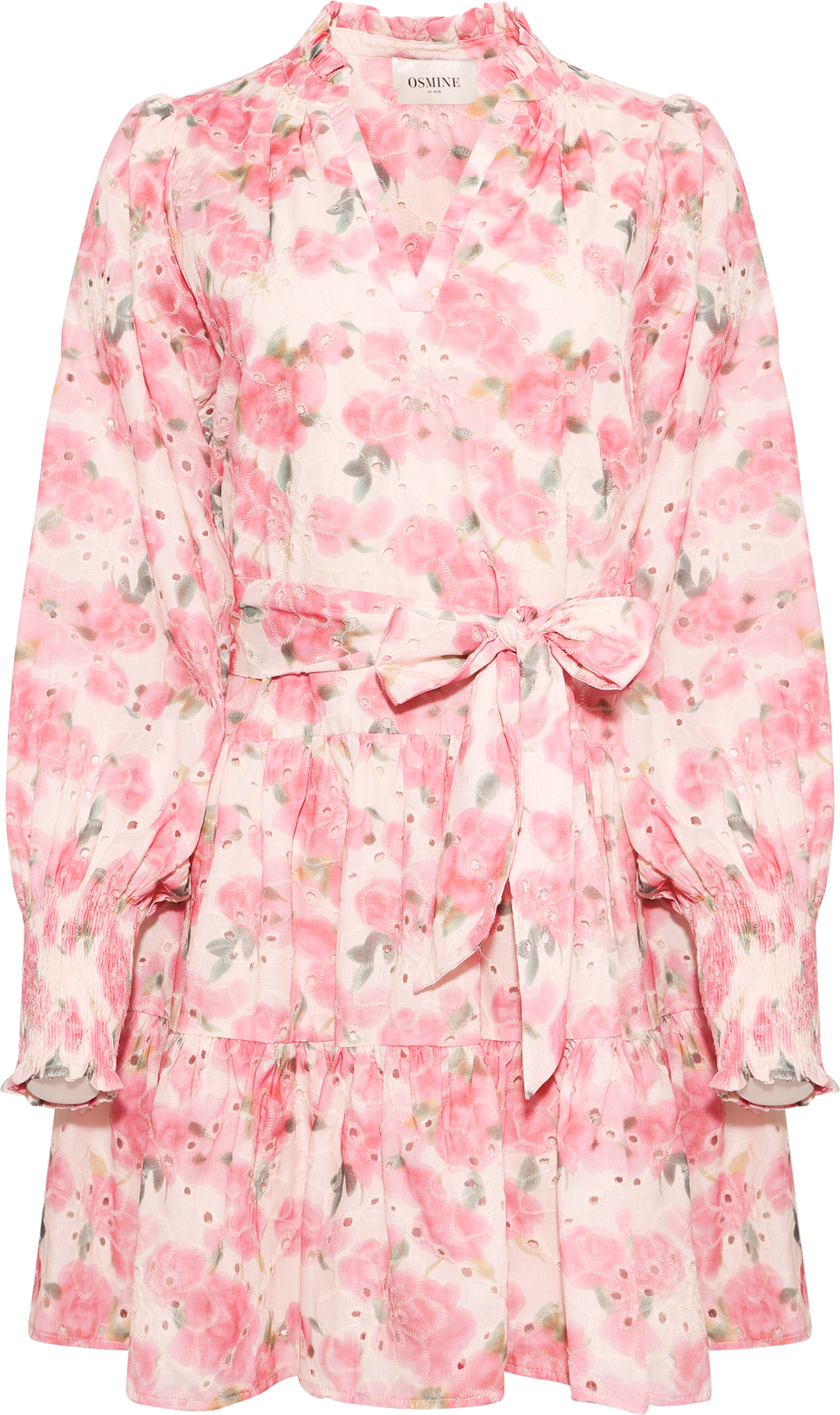 Delphine Embroidery Dress - Light Pink Floral